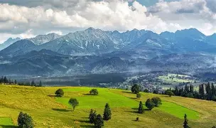 Winter cabin in mountain